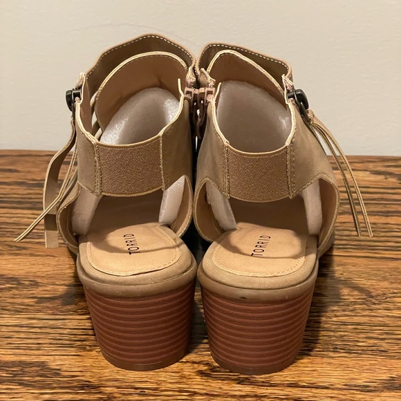 Torrid Perforated Back Strap Heel EUC 8.5W - Picture 3 of 7